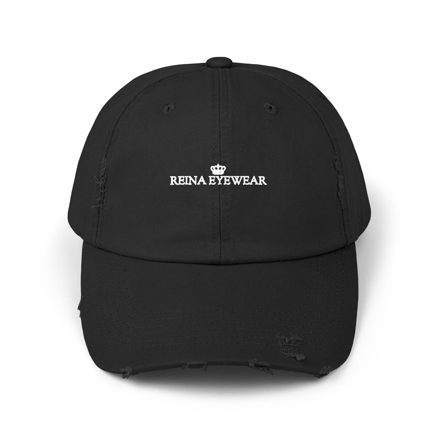 REINA DISTRESSED CAP (white logo)